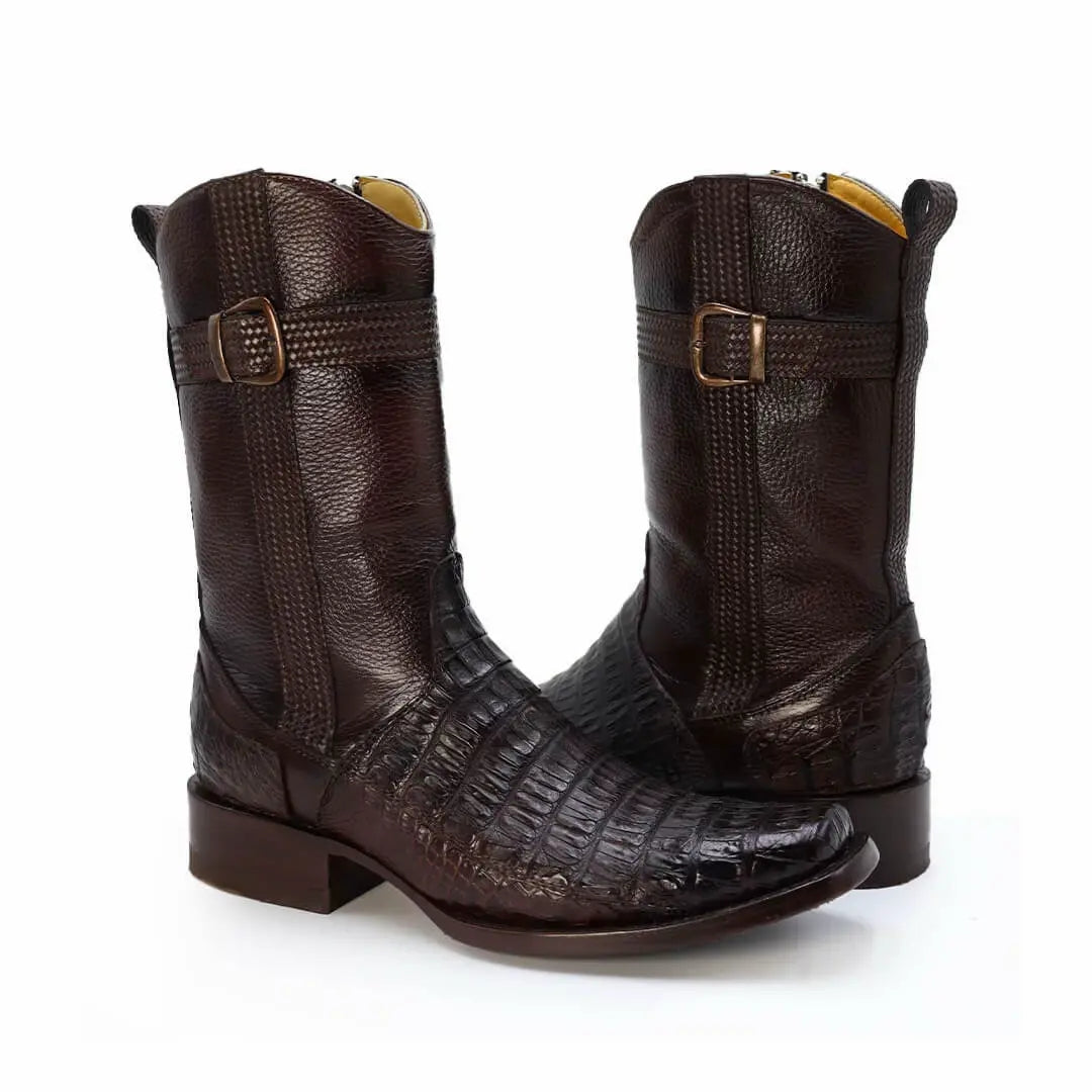 Original Handmade Crocodile Leather Rider Boots
