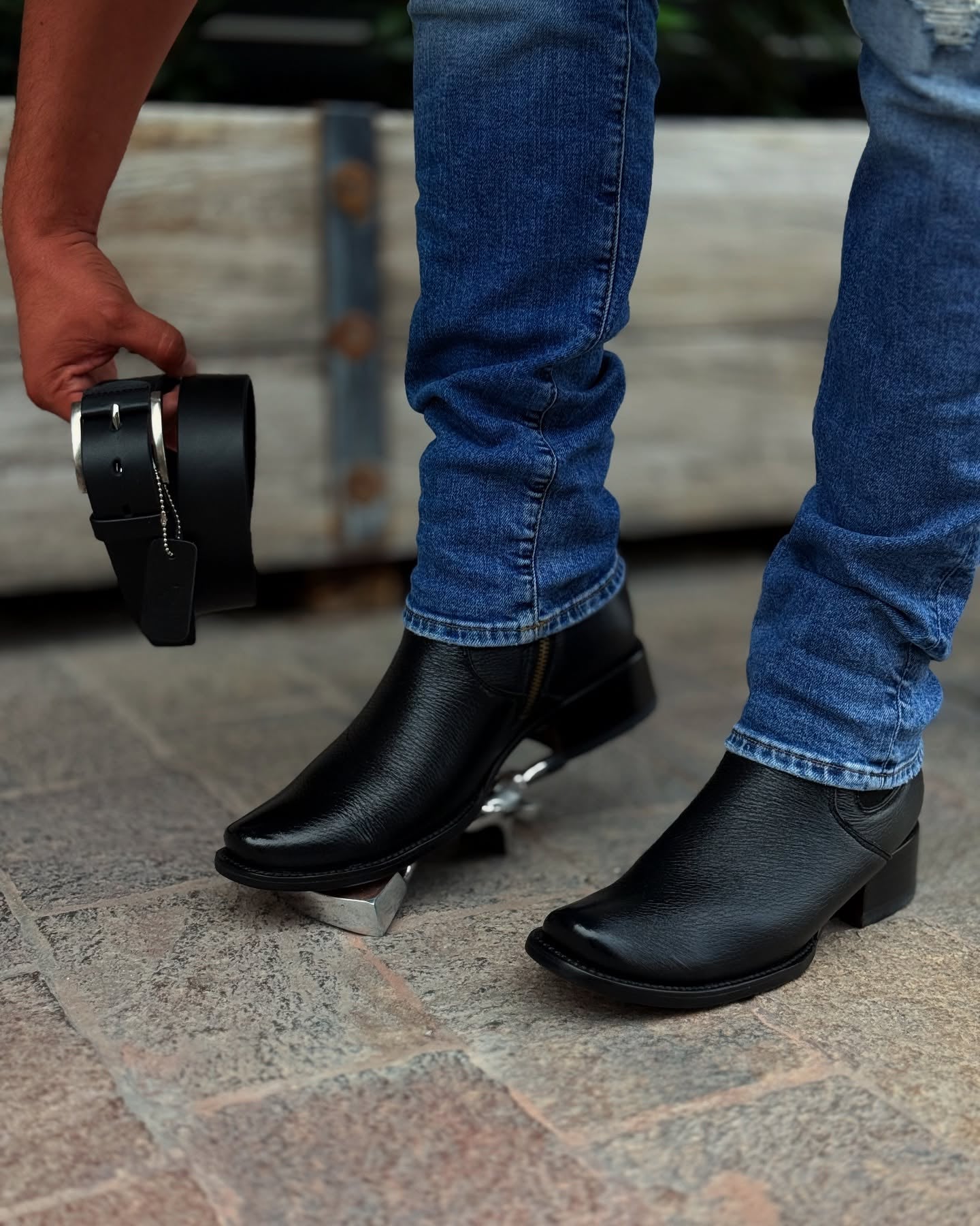 Vintage Handmade Cowhide Boots