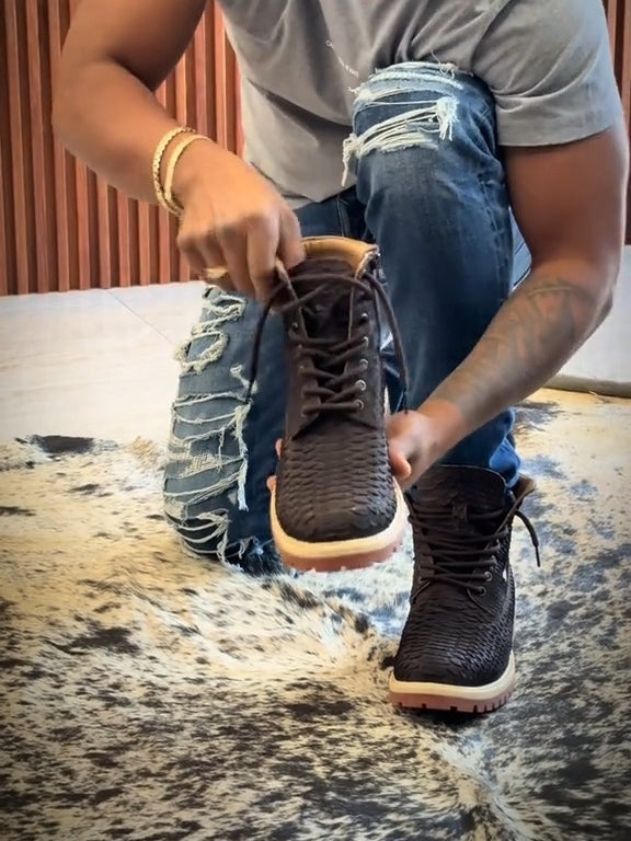 Original Italian Python Cowboy Boots