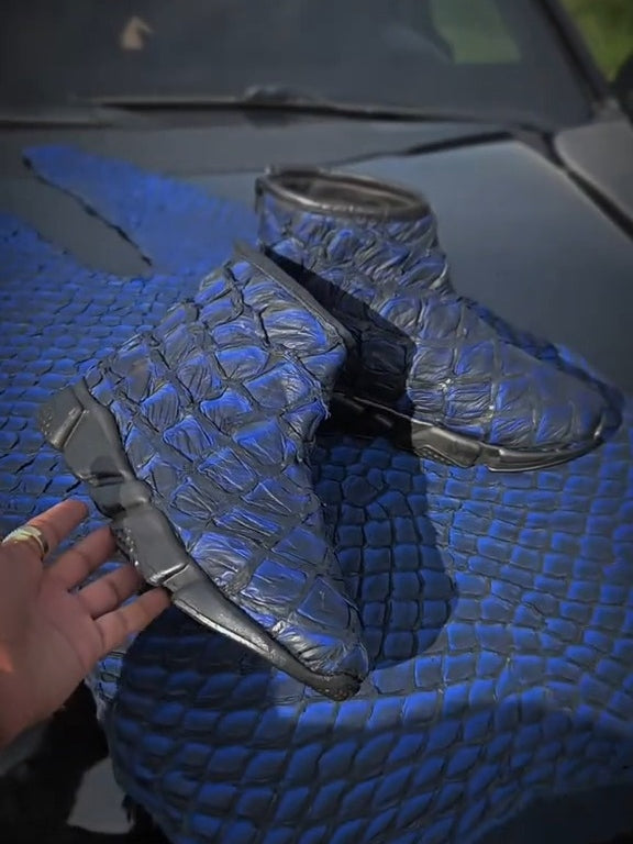 Crocodile Mesh Boots