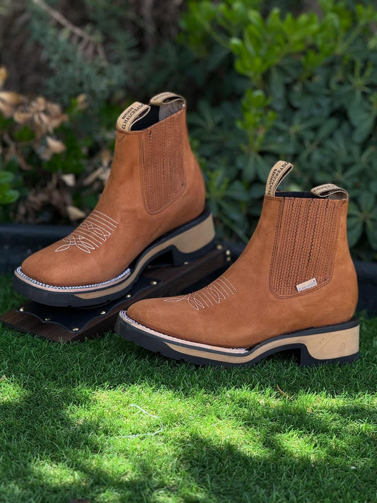 Square Toe Sculpted Cowboy Boots