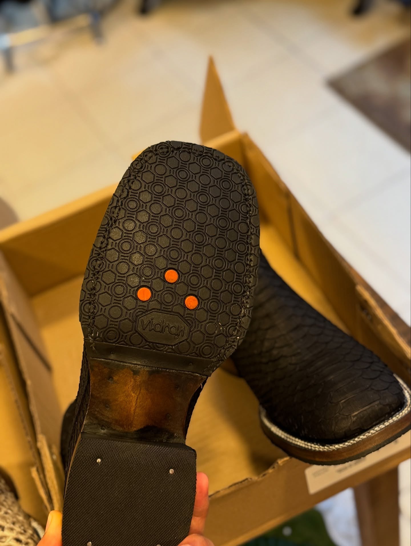 Classic Python Leather Cowboy Boots