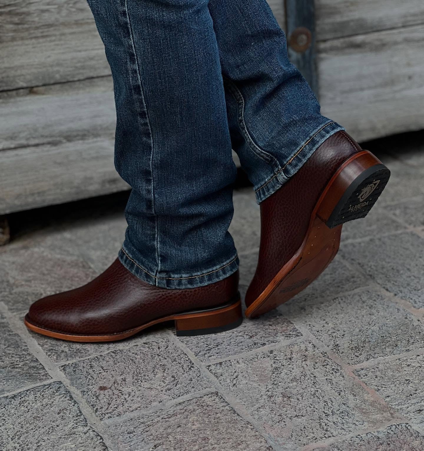Vintage Textured Knight Boots