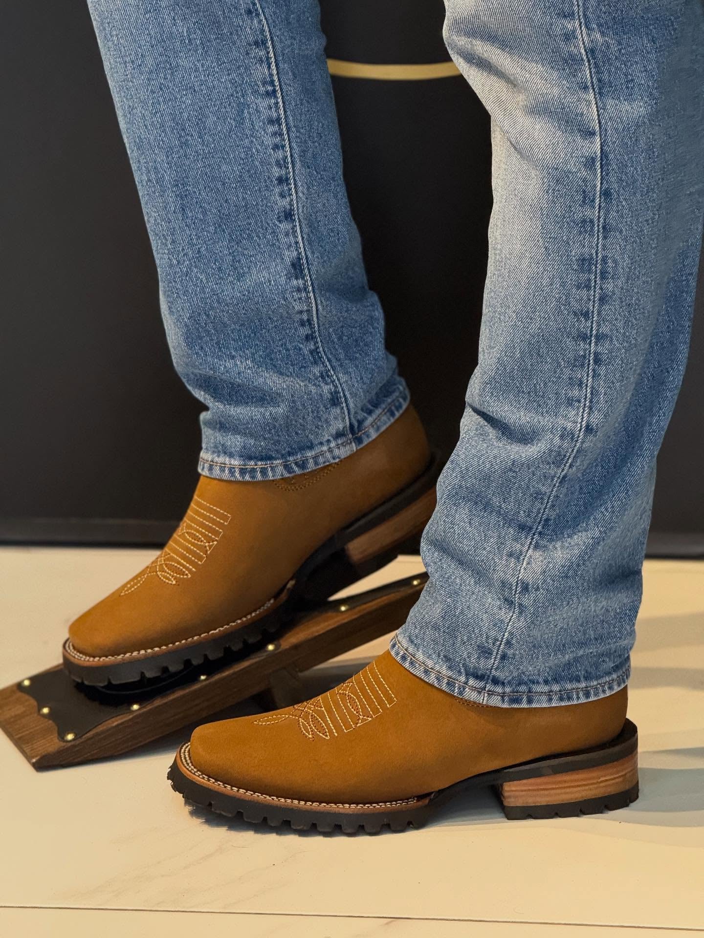 Vintage Suede Embroidered Boots