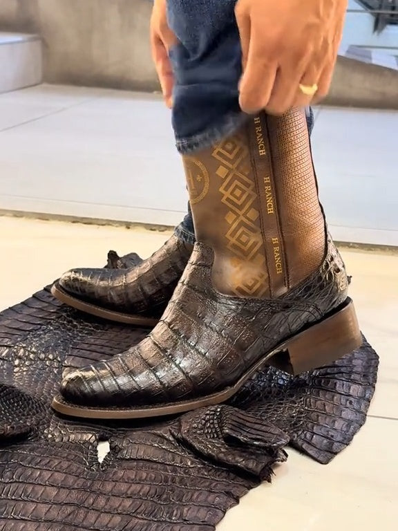 Exotic Gator Skin Boots