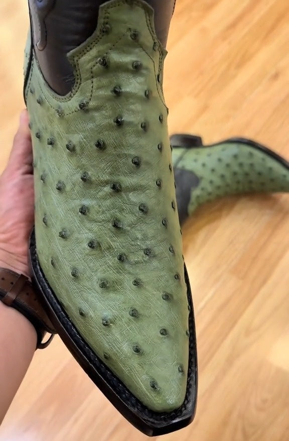 Exotic Ostrich Skin Boots
