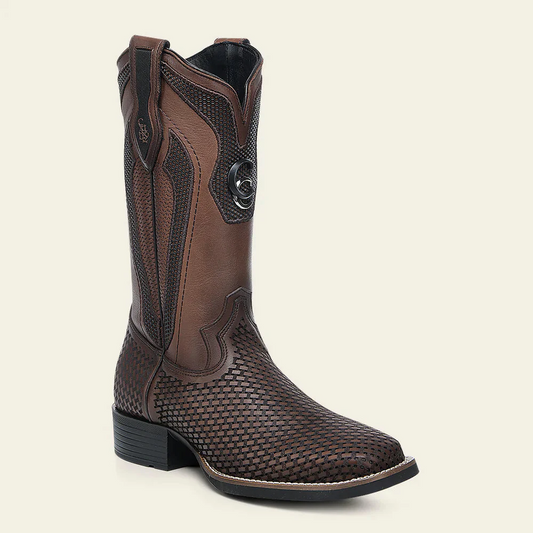Men's Embroidery & Laser Square Boots