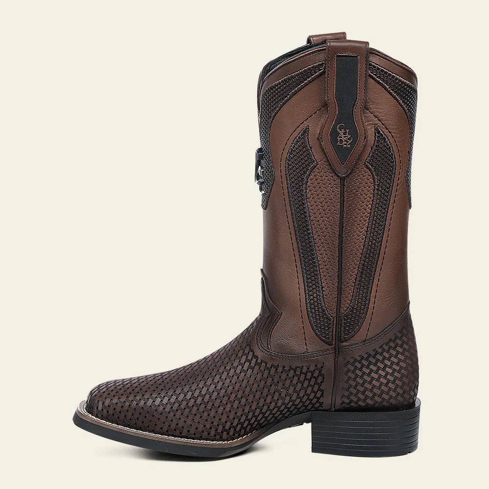 Men's Embroidery & Laser Square Boots