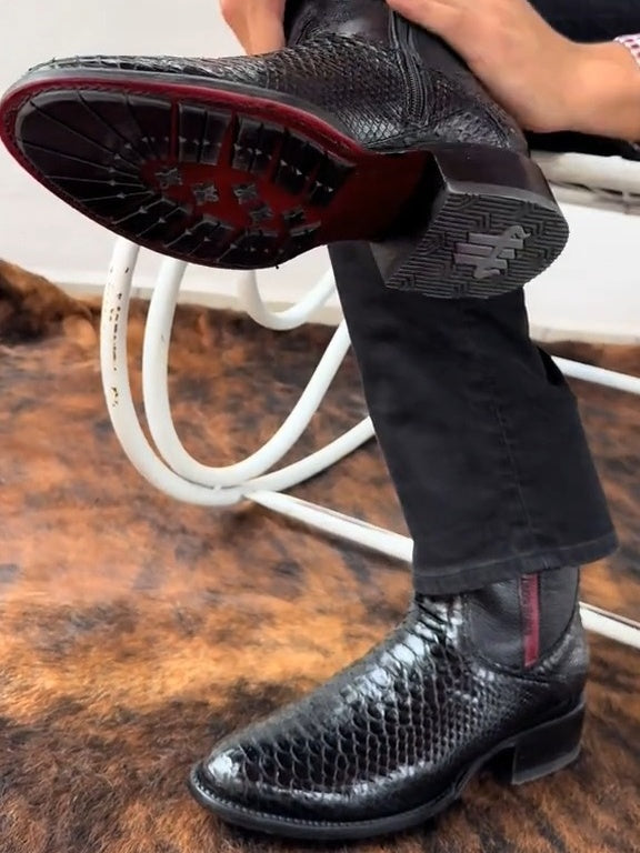 Dylan Tobacco Python Boots