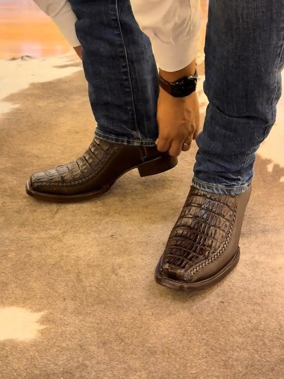 Exotic Black Python Skin Boots