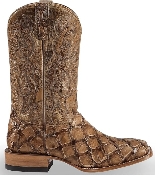 Cody James Men's Pirarucu Exotic Boot Broad Square Toe