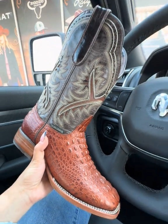 Sport Rust Caiman Print Cowgirl Boots