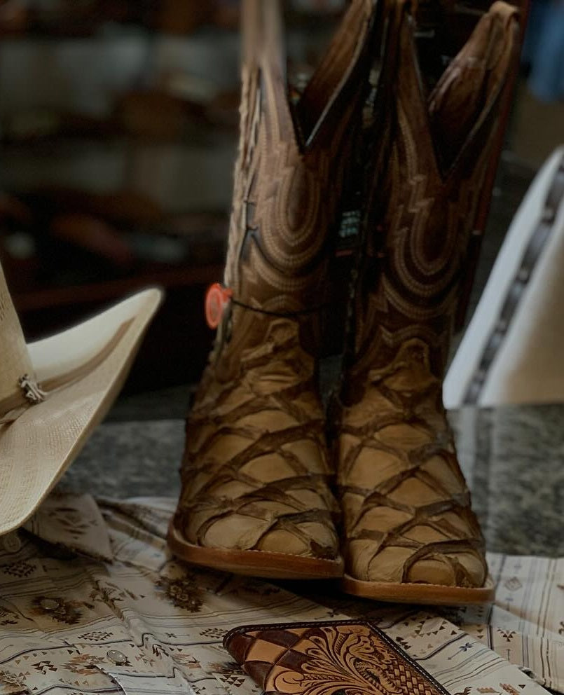 Exotic Brown Piraruco Boot