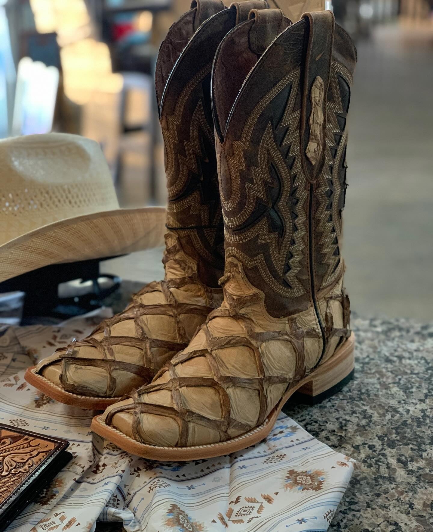 Exotic Brown Piraruco Boot
