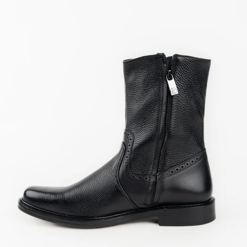 Black Calf Venison Boot For Men