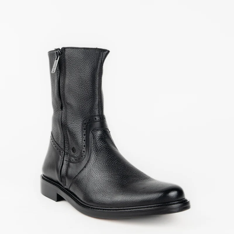 Black Calf Venison Boot For Men