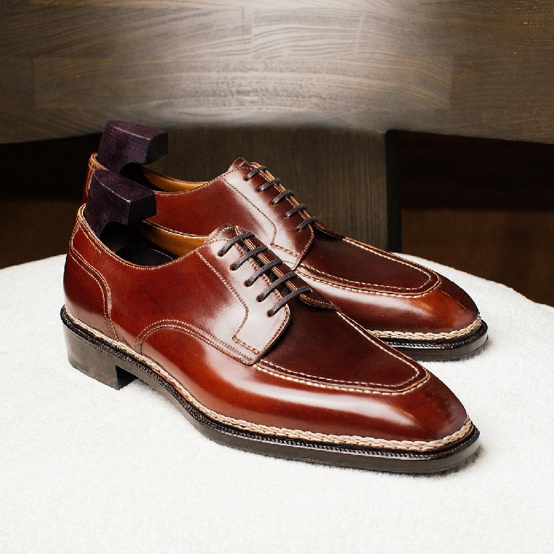 Italian Handmade Calf Leather Stitched Derby