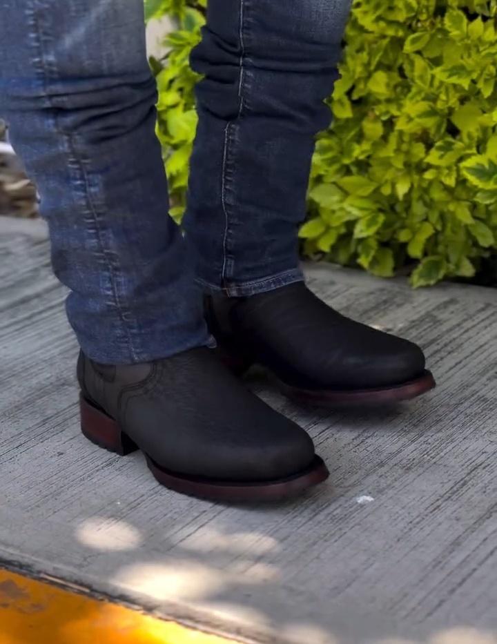 Italian Vintage Carved Cowboy Boots