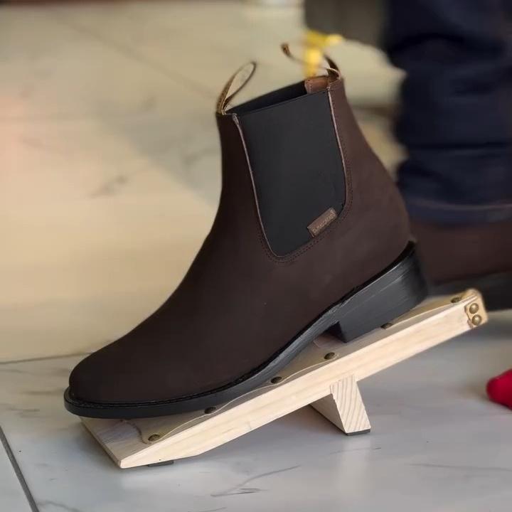 Western Suede Cowboy Ankle Boots
