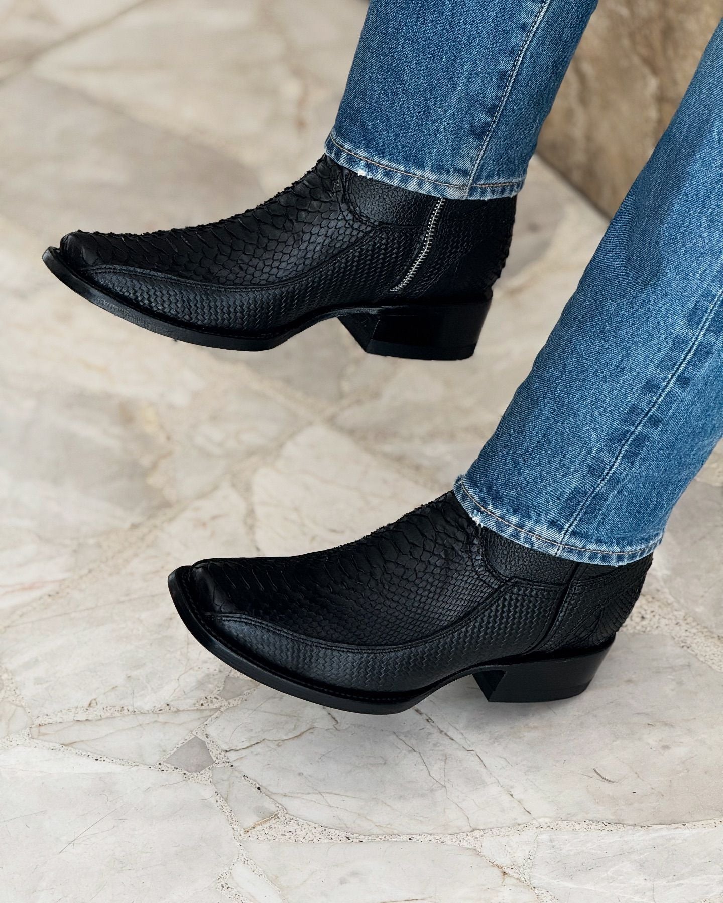 Dylan Orion Black Original Python Leather