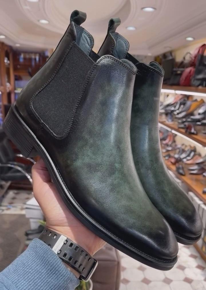 Italian Vintage Handmade Cowhide Boots