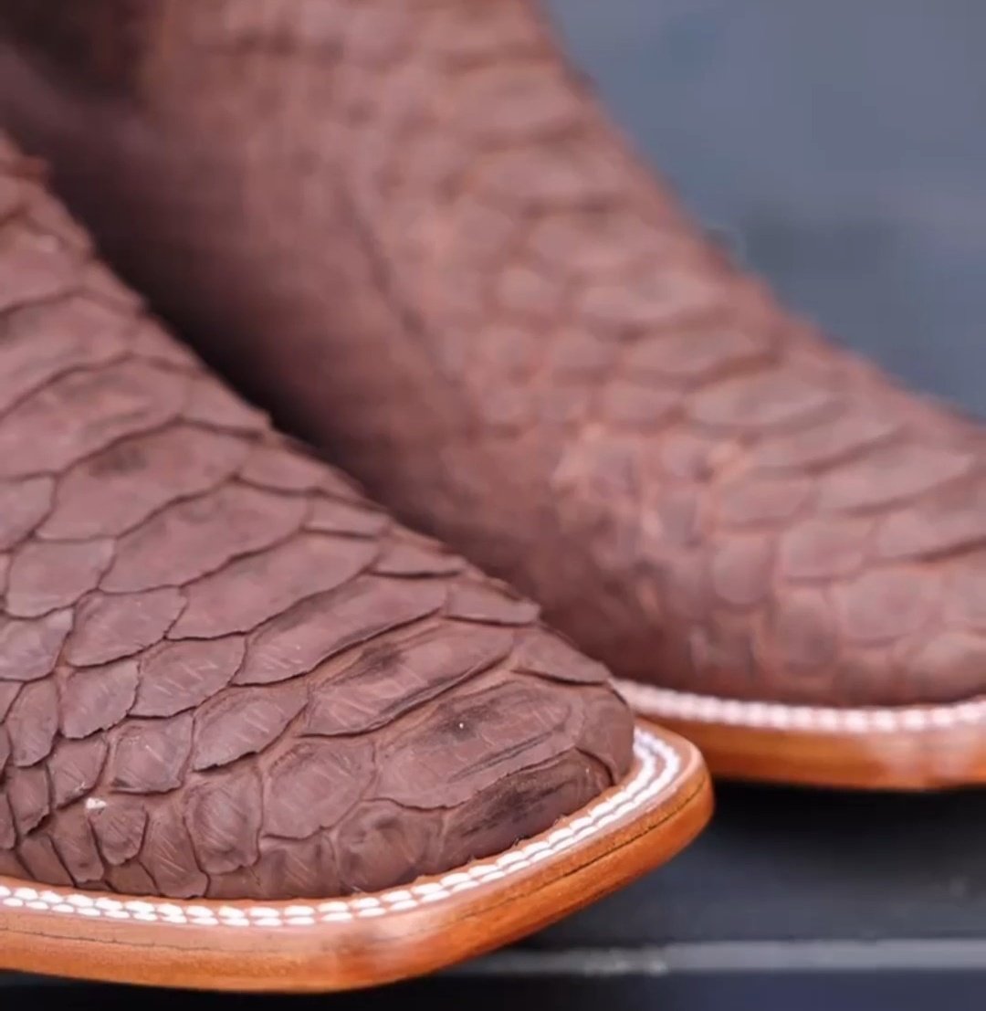 Hand Sculpted Vintage Python Boots