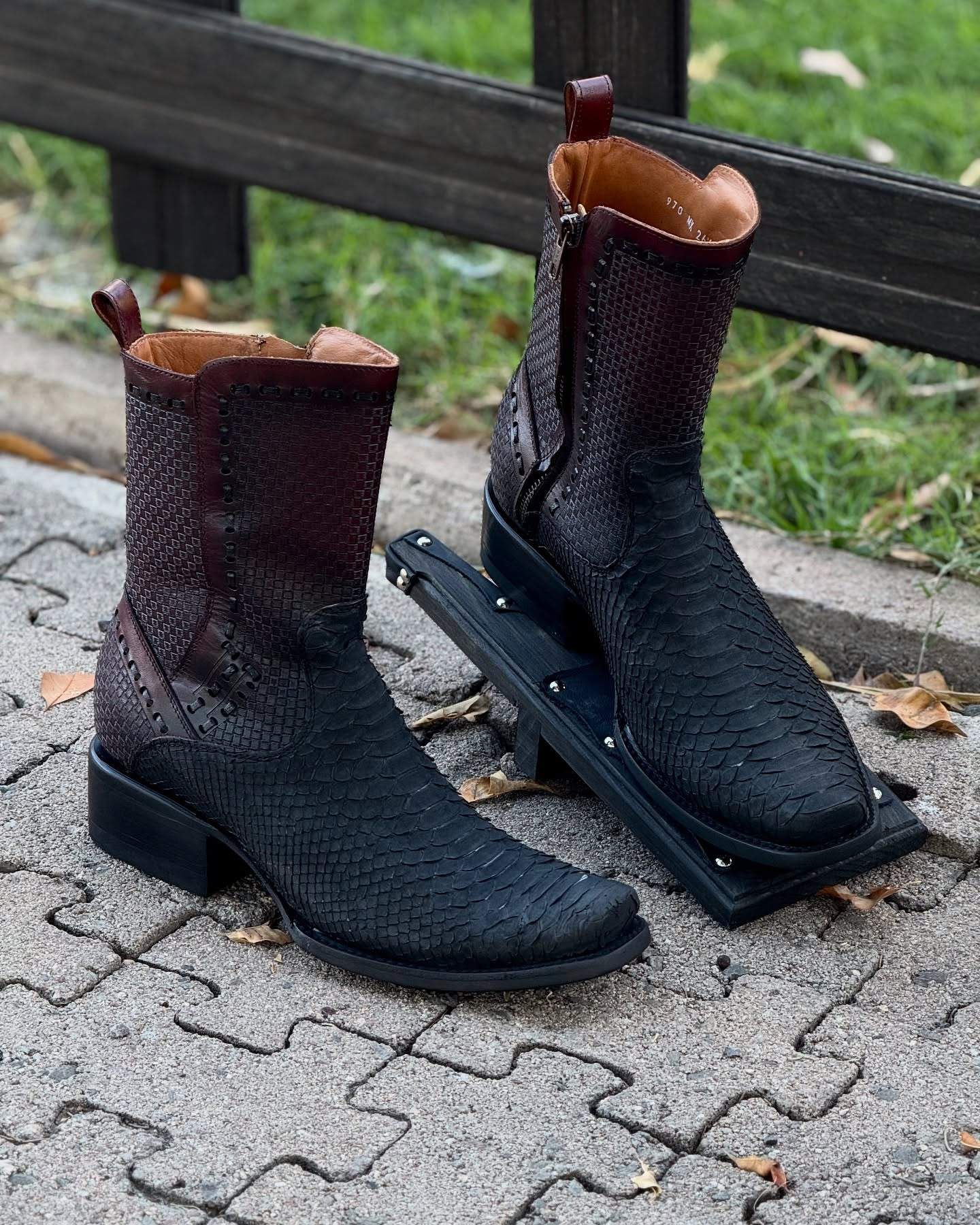 Italian Hand-stitched Python Boots