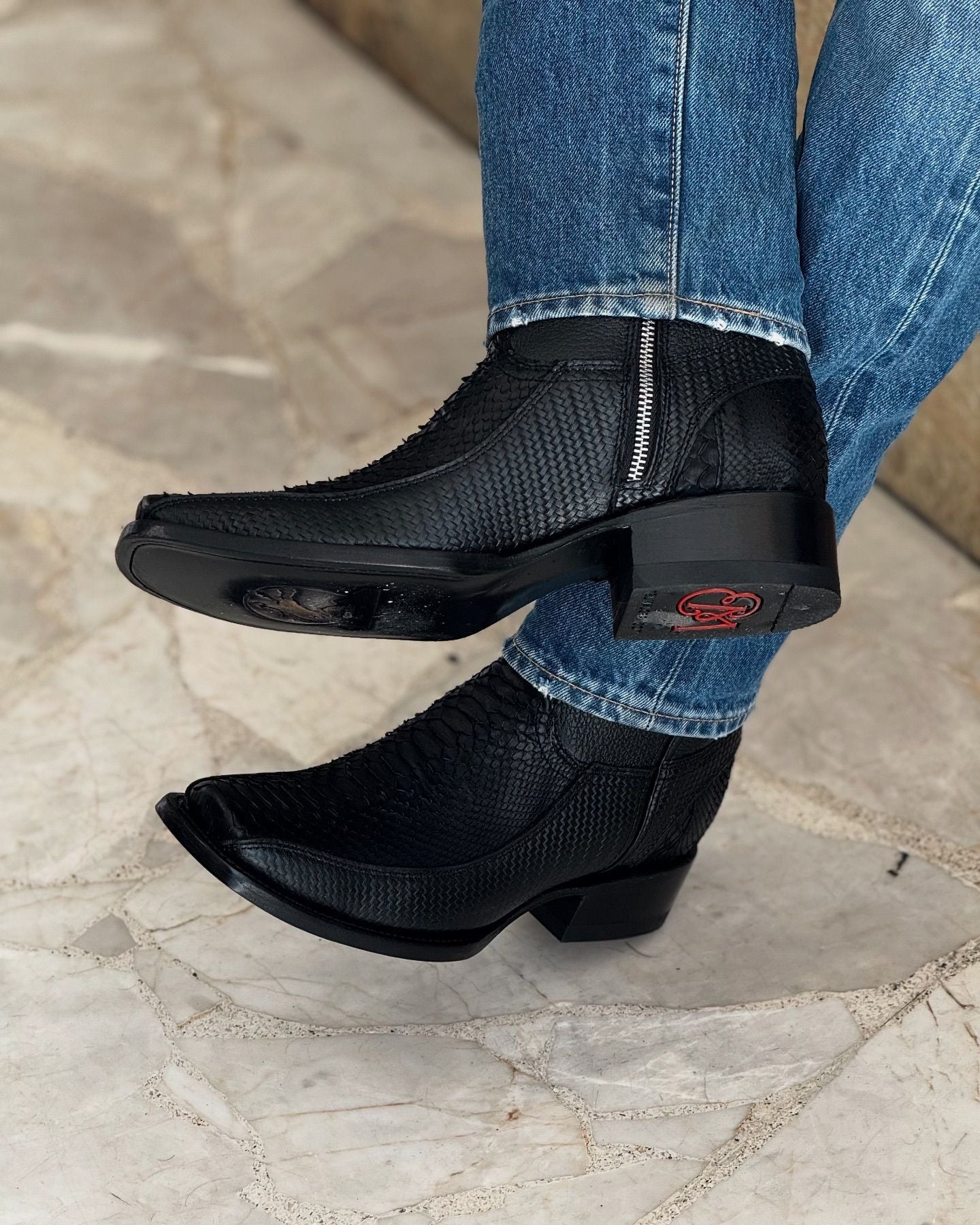 Dylan Orion Black Original Python Leather