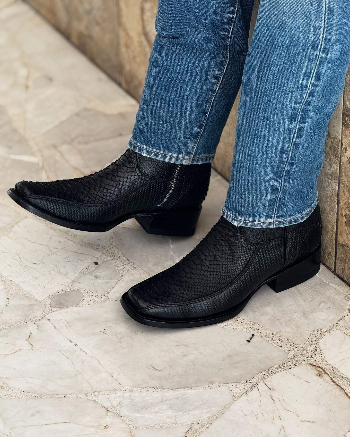 Dylan Orion Black Original Python Leather
