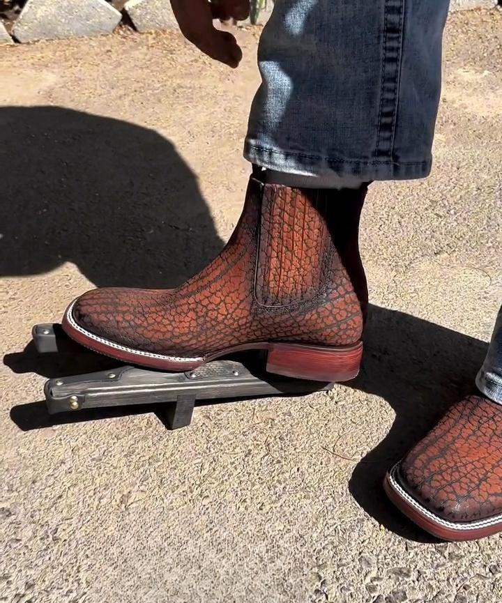 Italian Vintage Carved Cowboy Boots