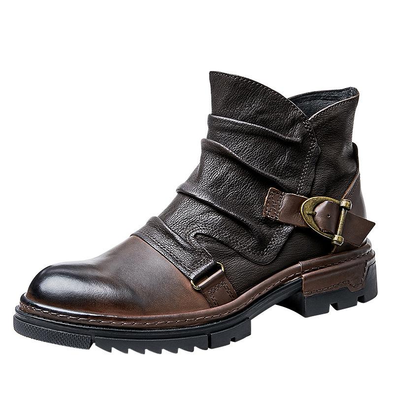 British Retro Biker Martin Boots