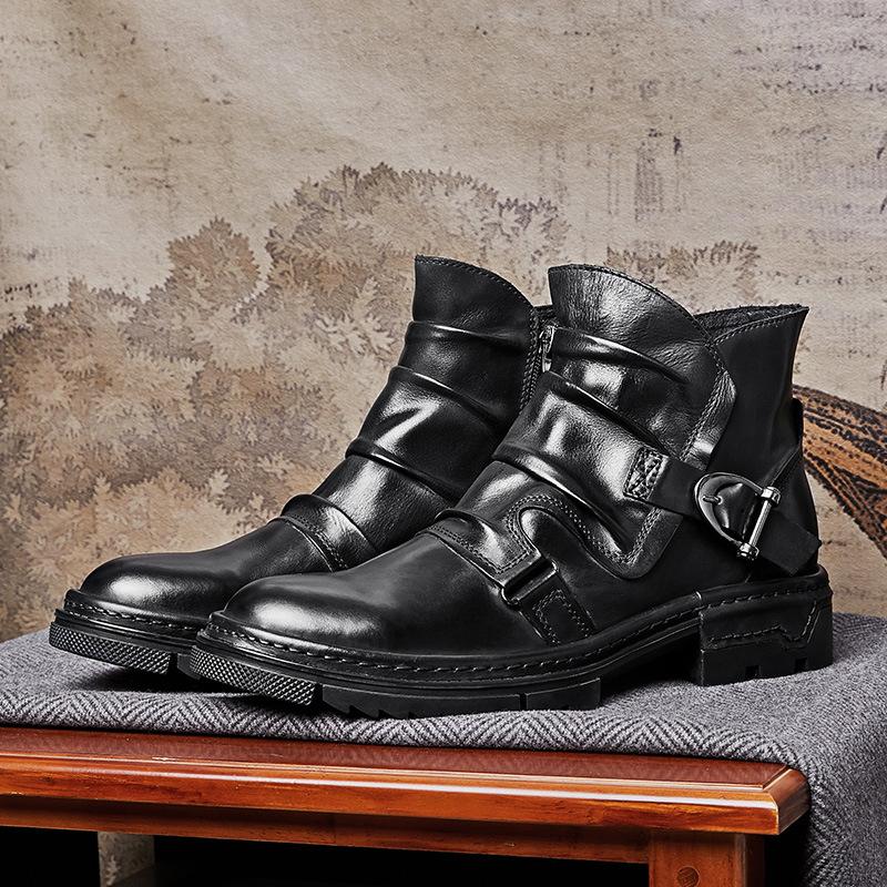 British Retro Biker Martin Boots