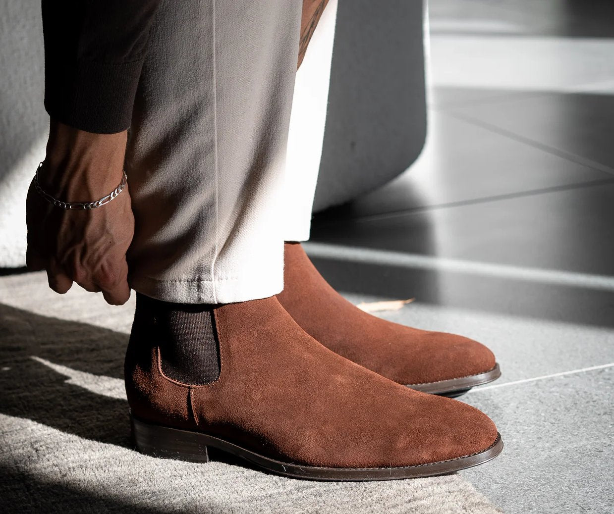 Dark Brown Suede Boots