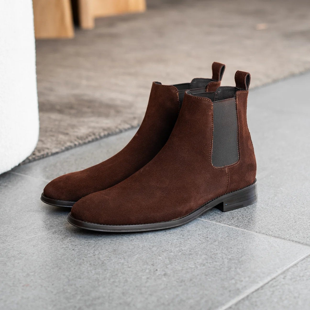Dark Brown Suede Boots