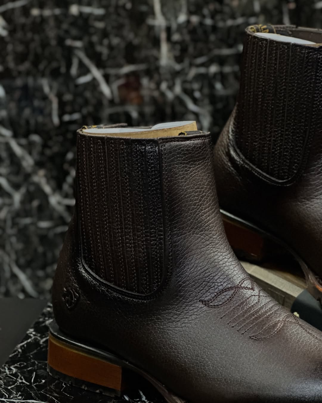 Handmade Italian Cowhide Embroidered Boots