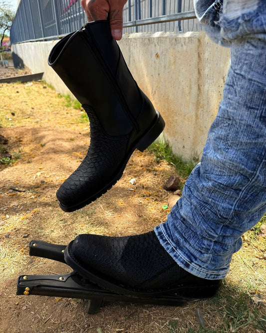 Vintage Handmade Python Knight Boots