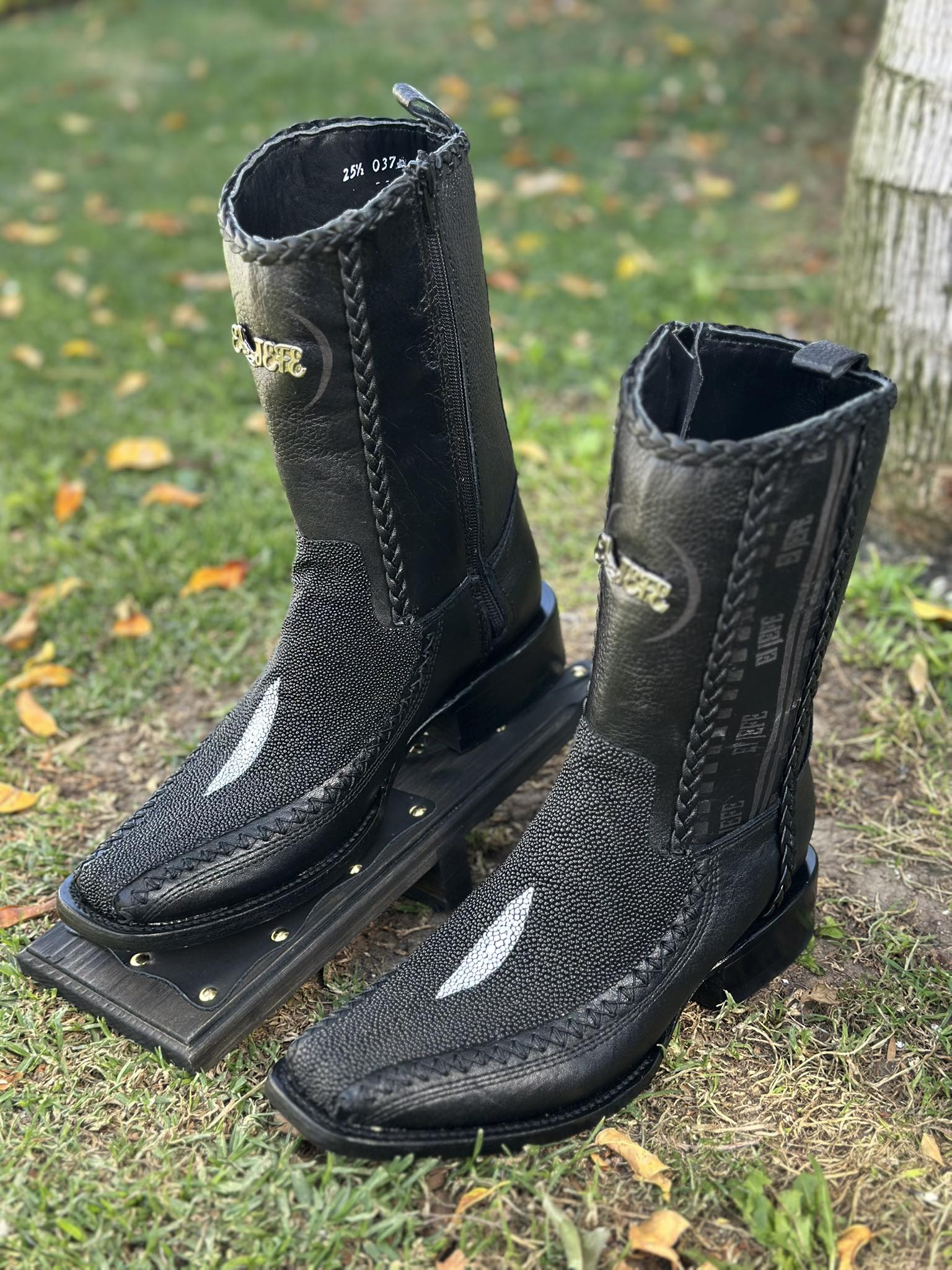 Handmade Carved Cowboy Boots