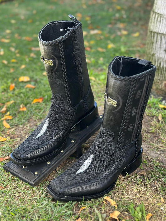 Handmade Carved Cowboy Boots