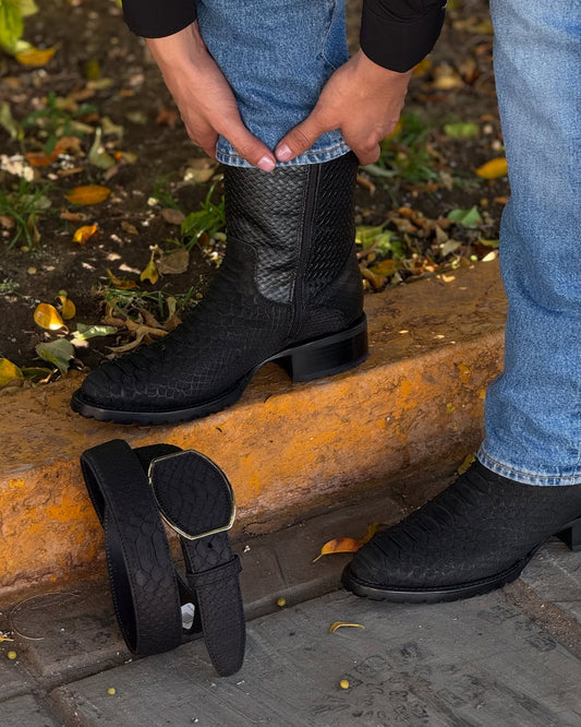 Vintage Handmade Python Knight Boots