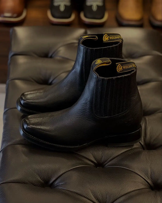 Pure Handmade Cowhide Square Toe Boots