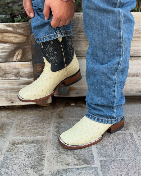 Alaska Ostrich Skin Cowboy Boots