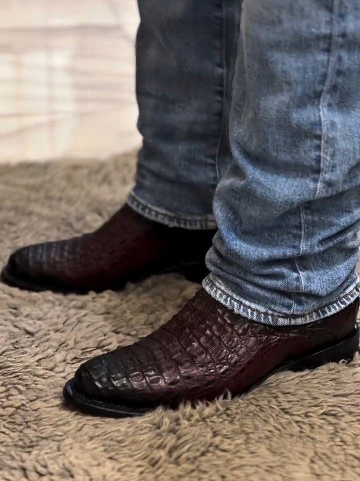 Handmade Vintage Printed Python Boots