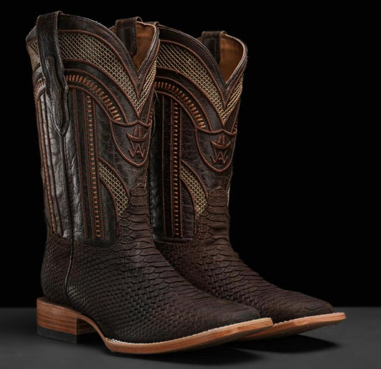 Brown Python-square Toe