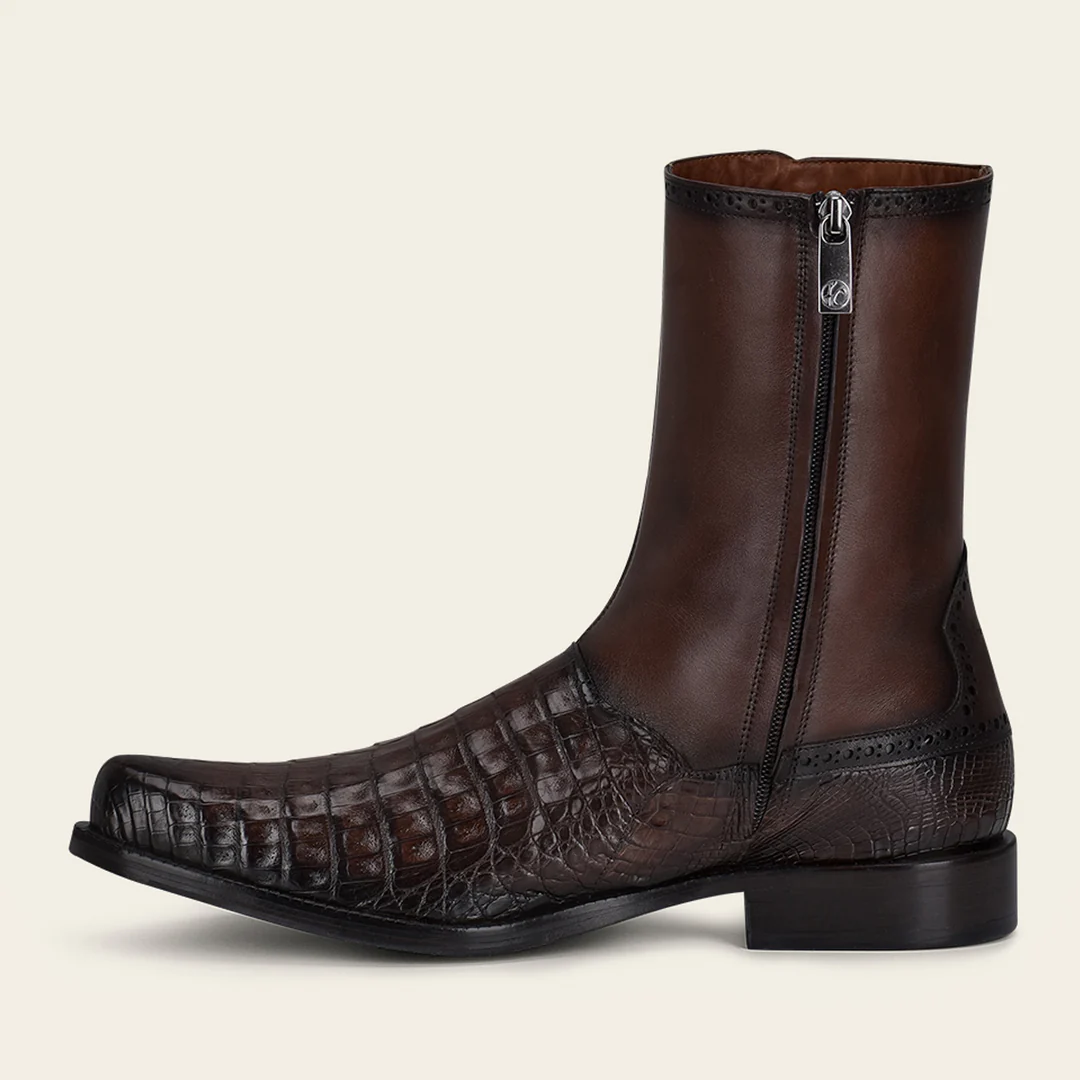 Men's Genuine Crocodile Leather Dress Boots