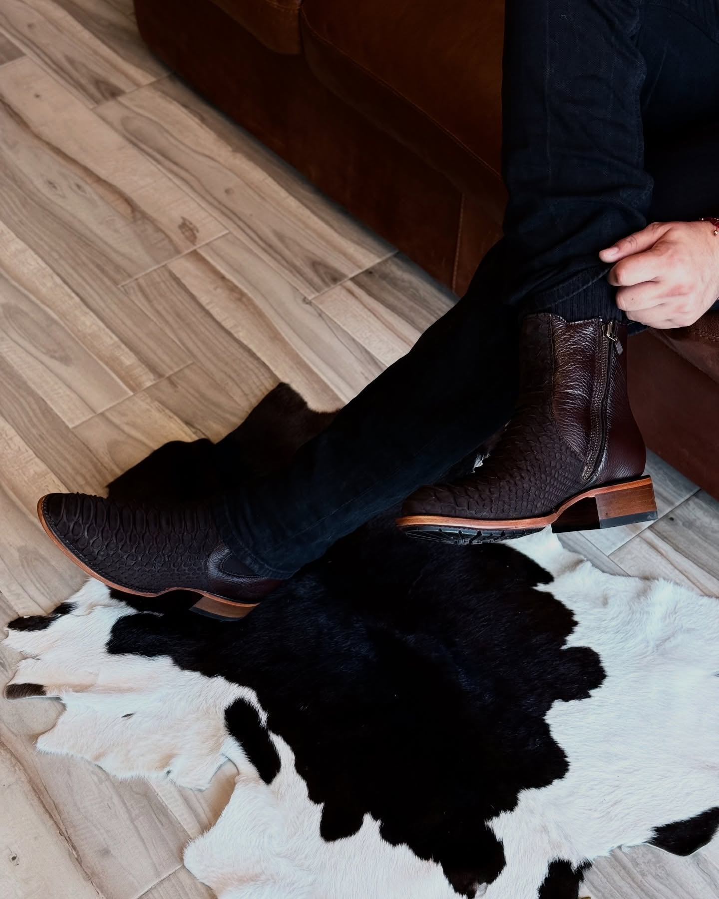 Italian Vintage Python Cowboy Boots