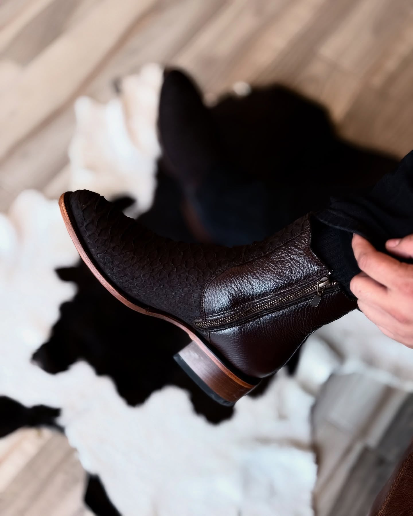 Italian Vintage Python Cowboy Boots