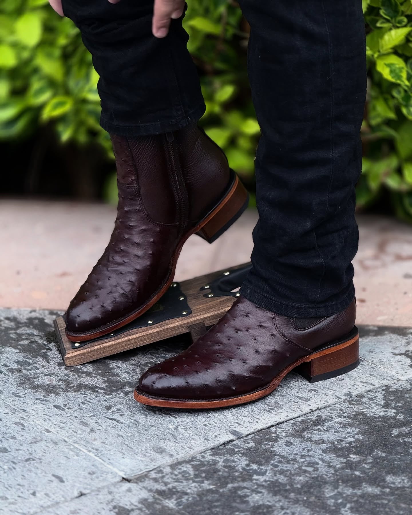 Men's Ostrich Leather Cowboy Boots