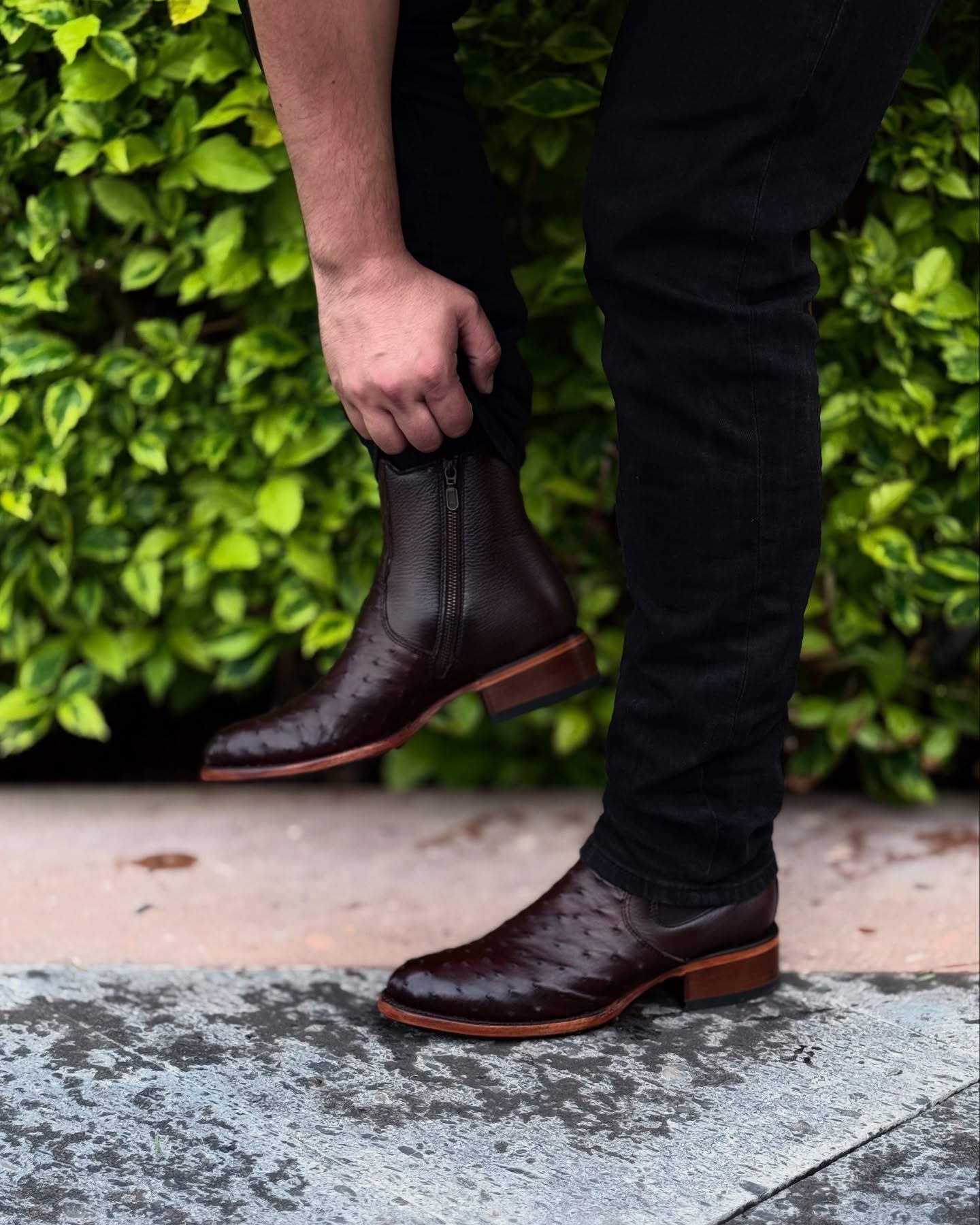 Men's Ostrich Leather Cowboy Boots