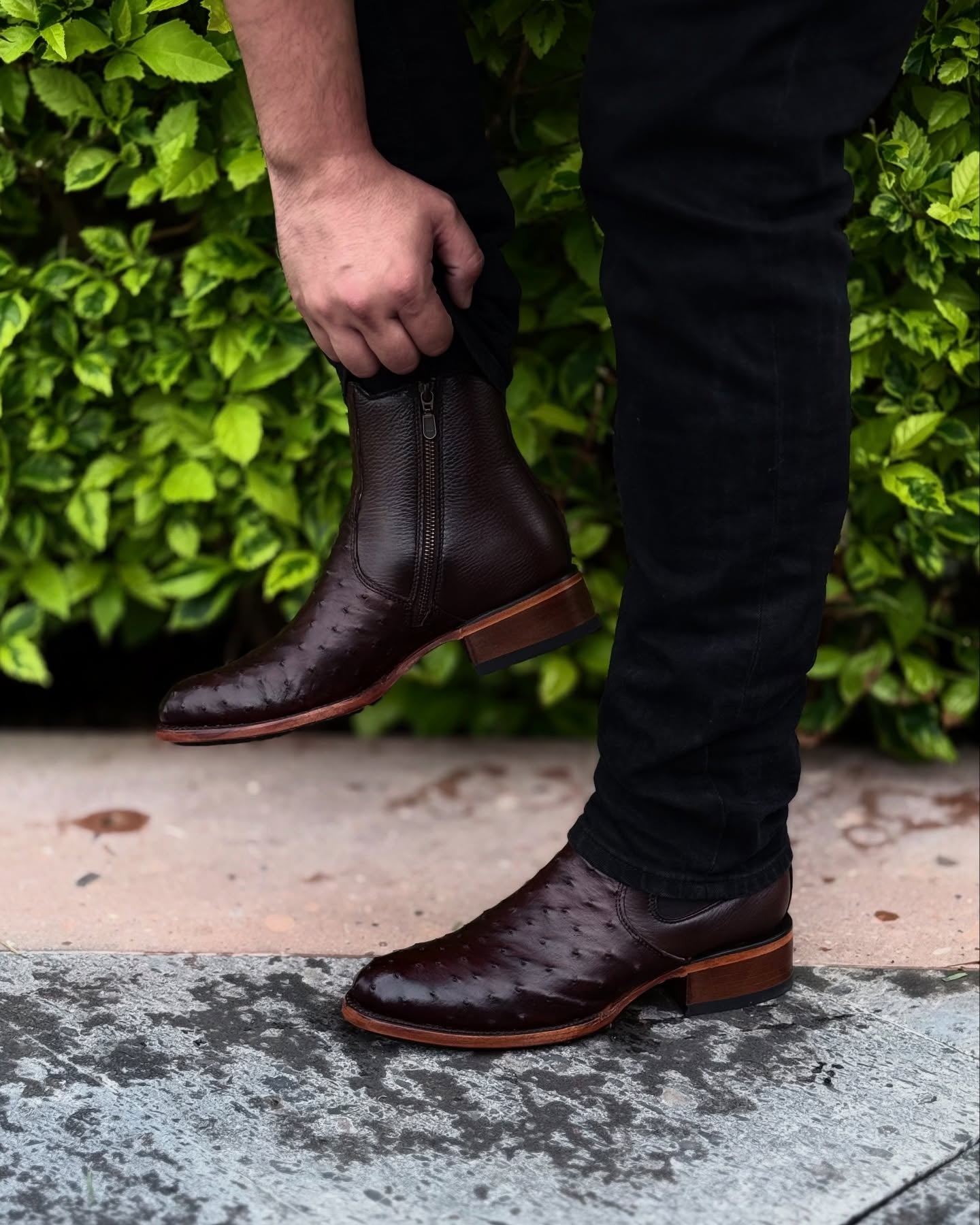 Men's Ostrich Leather Cowboy Boots