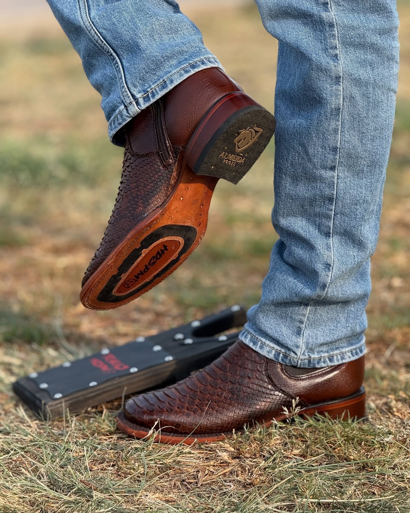 Original Brown Python Boots